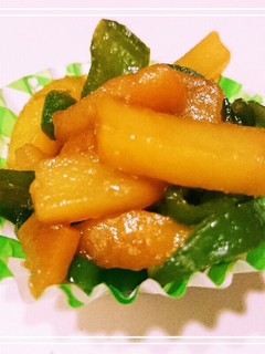 お弁当お野菜おかず:甘辛じゃがピー-レシピのメイン写真