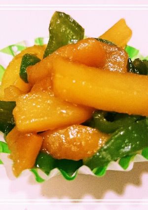 お弁当お野菜おかず：甘辛じゃがピー-レシピのメイン写真