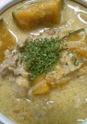 牛乳で！カボチャと 牛肉の クリーム煮♡-レシピのメイン写真