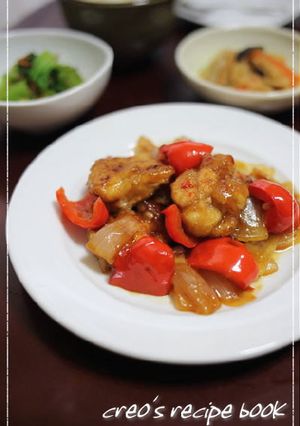 鶏肉とパプリカの甘酢炒め-レシピのメイン写真
