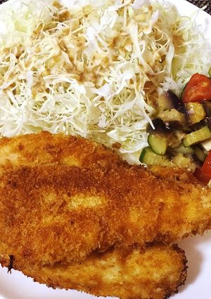 鶏ささみの揚げ焼き〜梅肉カツ〜-レシピのメイン写真