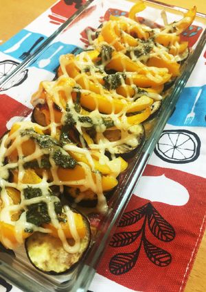 なすとパプリカの大葉マヨ焼き-レシピのメイン写真