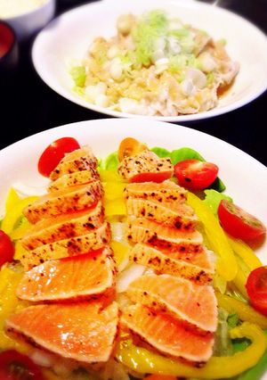 オシャレご飯♡炙りサーモンのサラダ✽.｡-レシピのメイン写真
