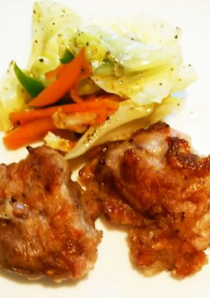 お弁当に！豚こまのかつお節風味焼き-レシピのメイン写真