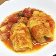 ミネストローネでロールキャベツ&パングラ