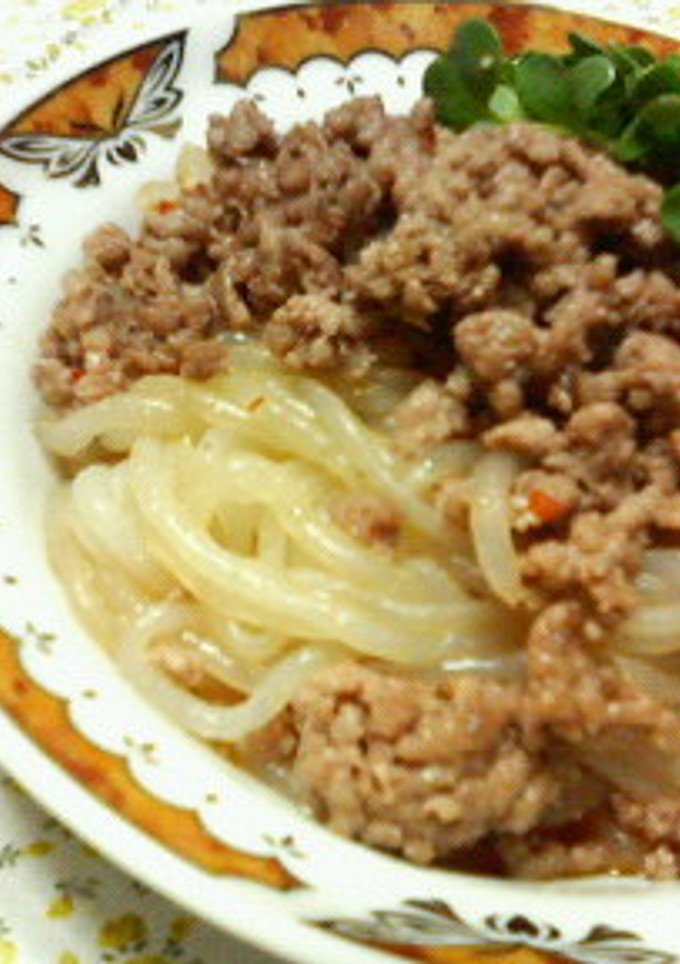 しらたきと合びき肉の☆豆板醤中華炒め♪♪-レシピのメイン写真