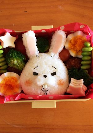 簡単♡紙兎ロペ♡キャラ弁-レシピのメイン写真