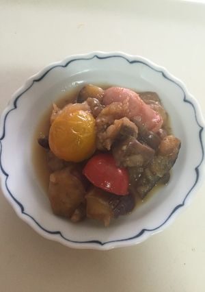 ナスとウィンナーのおろし玉ねぎタレ-レシピのメイン写真