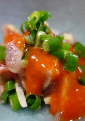秋刀魚の薬味和え・ピリ辛酢味噌たれで-レシピのメイン写真
