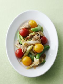 豚肉とミニトマトのオイスターソース炒め-レシピのメイン写真