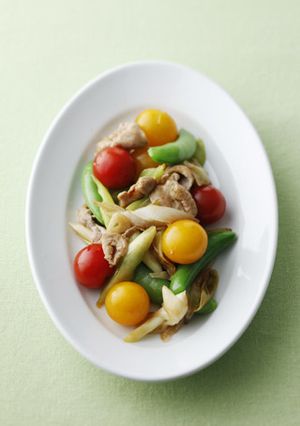 豚肉とミニトマトのオイスターソース炒め-レシピのメイン写真