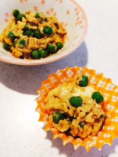 お弁当に☆グリーンピースの卵とじ-レシピのメイン写真