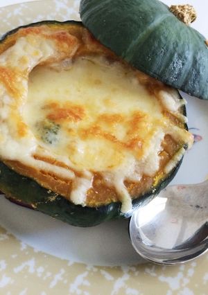 くばら スープの素で南瓜のスープグラタン-レシピのメイン写真