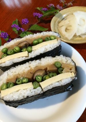 ランチ弁当。おにぎらずの太巻き-レシピのメイン写真