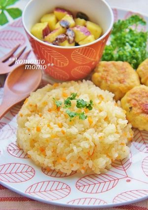 レンジで人参ピラフ♫お弁当＆プレートご飯-レシピのメイン写真