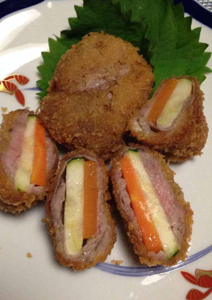 ズッキーニと人参のはさみ揚げ-レシピのメイン写真