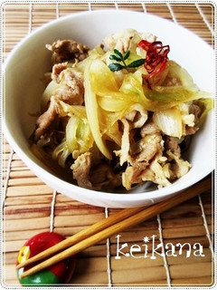 簡単☆我が家流♡玉ねぎたっぷり豚丼ドン!-レシピのメイン写真