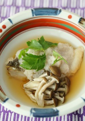 あっさりだしで食べる鯛のれんこん蒸し-レシピのメイン写真