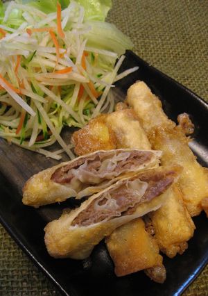 くるくるワンタン揚げ-レシピのメイン写真
