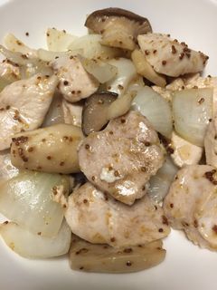 鶏肉ときのこのマスタードいため-レシピのメイン写真