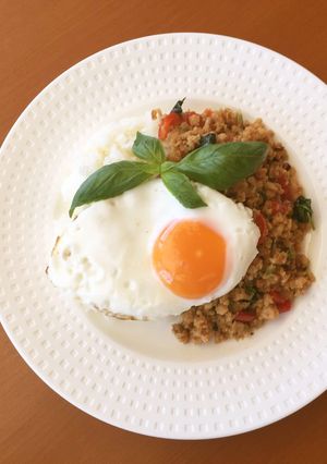 鶏だんごでガパオライス-レシピのメイン写真