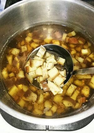 残飯de　犬ごはん　なすの煮干し汁煮-レシピのメイン写真