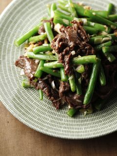 牛肉とさやいんげんのオイスターソース炒め-レシピのメイン写真