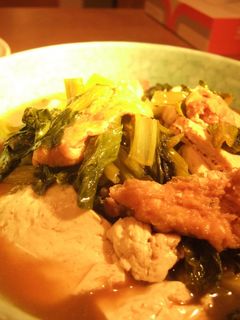 お袋の味・・小松菜と厚揚げの煮物-レシピのメイン写真