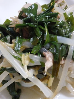 トースターパンを使って ニラ・豚肉炒め-レシピのメイン写真