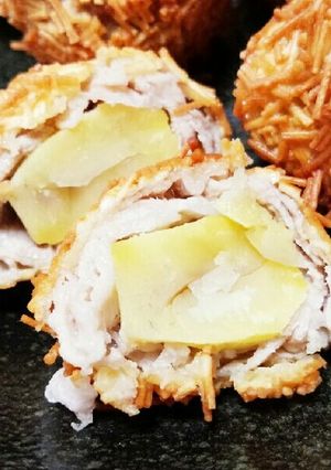 栗の肉巻きそうめんフライ♪-レシピのメイン写真