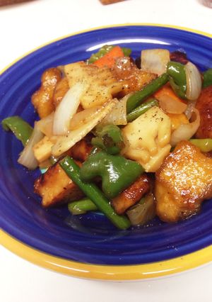 高野豆腐と野菜の黒酢あん♡-レシピのメイン写真