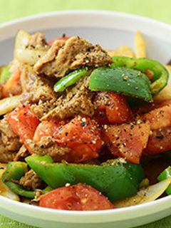 トマトとピーマン、大豆肉の中華風炒め-レシピのメイン写真