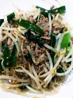 ☆にらともやしとひき肉炒め☆お弁当にも-レシピのメイン写真