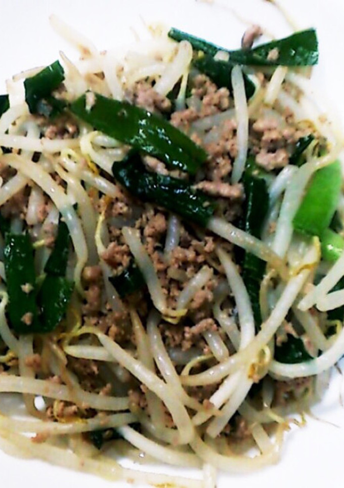 ☆にらともやしとひき肉炒め☆お弁当にも-レシピのメイン写真