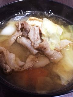 野菜をフライパンで焼くだけ☆簡単豚汁-レシピのメイン写真