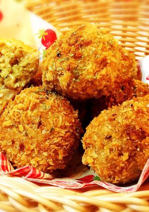 お弁当仕様♪秋香るカレーリゾットコロッケ-レシピのメイン写真
