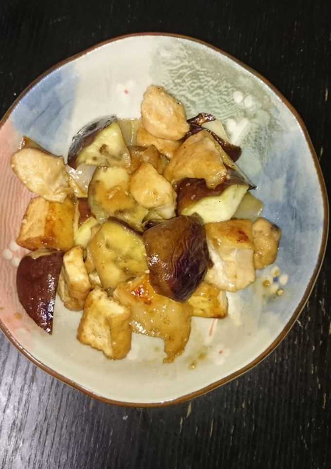 ☆鶏むね肉と茄子と厚揚げの甘酢炒め☆-レシピのメイン写真