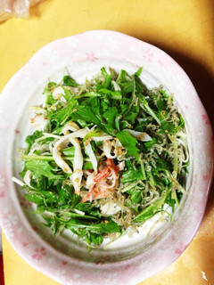 水菜とジャコのサラダ-レシピのメイン写真