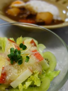 カレーに♡林檎のサラダ-レシピのメイン写真