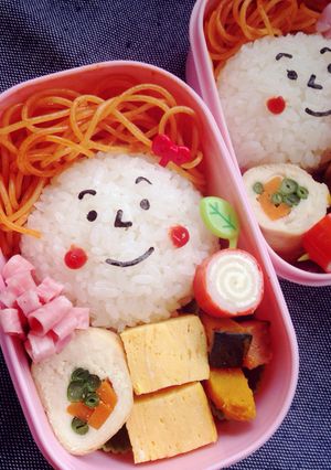 キャラ弁 赤毛の女の子-レシピのメイン写真