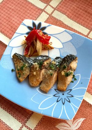甘塩さばのソテー〜にんにく風味で〜-レシピのメイン写真