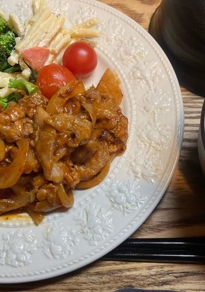 夕飯献立　ポークケチャップ-レシピのメイン写真