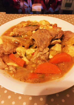 豚と豆腐の鯛味噌あんかけヽ( ´¬`)ノ-レシピのメイン写真