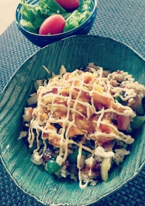 お好み焼き風チャーハン-レシピのメイン写真