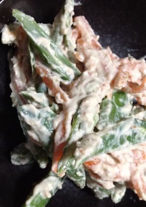 いんげんと人参のくるみの白和え-レシピのメイン写真