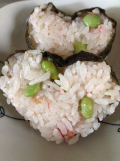 枝豆とカツオ梅のおにぎり-レシピのメイン写真