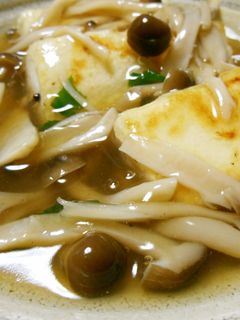 簡単☆キノコのあんかけ揚げ出し豆腐-レシピのメイン写真