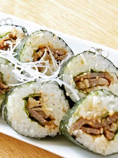 焼き肉のり巻き お花見に行楽弁当に-レシピのメイン写真