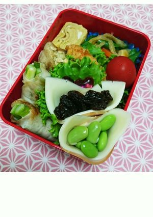 ☆ハム巻きチーズinレーズン＆枝豆☆-レシピのメイン写真