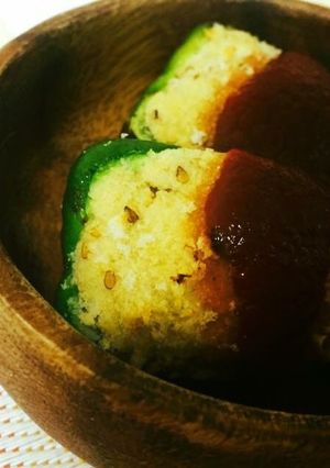 モロヘイヤとおからのピーマングリル焼-レシピのメイン写真